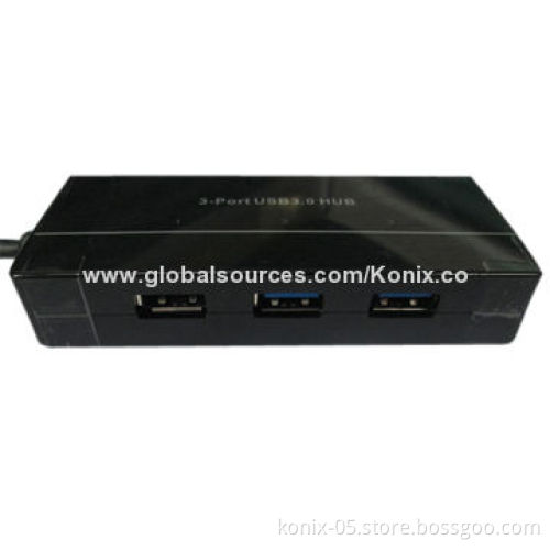 Portable mini USB 3.0 hub with 1000Mbps, supports wake-on-LAN and stopNew